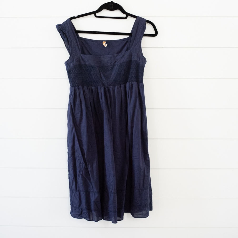 Maeve Anthropology navy baby doll dress